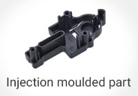 Injection molded part