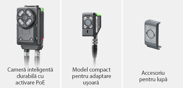 Cameră inteligentă durabilă cu activare PoE / Model compact pentru adaptare ușoară / Accesoriu pentru lupă