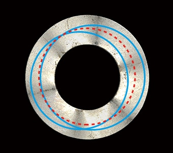 Problems in burr measurement using a profile measurement system