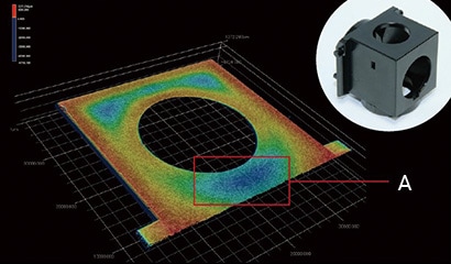 Sink mark measurement of a plastic moulded product