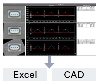 Advantage 2: Excel data output and CAD output are possible.