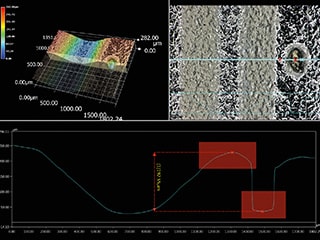 Profile measurement of a cast hole