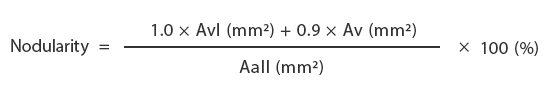 Calculating the graphite nodularity