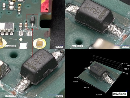 Tilted observation and 3D shape measurement (split-screen function)