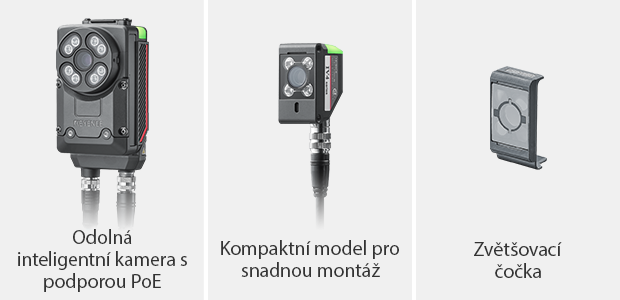 Odolná inteligentní kamera s podporou PoE / Kompaktní model pro snadnou montáž / Zvětšovací čočka