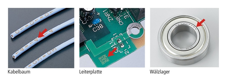 Beispiele für die physikalische Bearbeitung mit einem Lasermarker