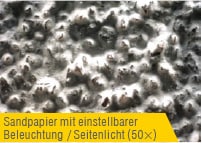 Sandpapier mit einstellbarer Beleuchtung/Seitenlicht (50×)