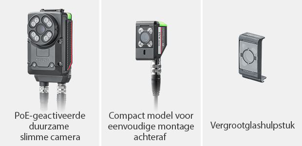 PoE-geactiveerde duurzame slimme camera / Compact model voor eenvoudige montage achteraf / Vergrootglashulpstuk