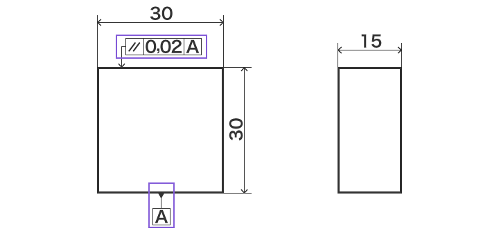 Rysunek z tolerancją geometryczną