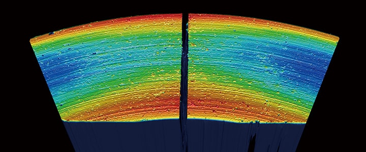 Korzyść nr 2: możliwość pomiaru szerokiego obszaru o wymiarach do 200 mm × 100 mm.